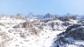 【UE】20个山脉丘陵高度图和自动混合材质 20 Nanite Mountains Mesh and Heightmaps Auto blend material