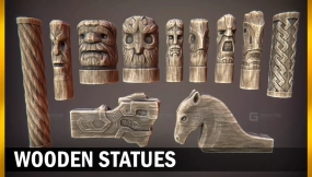 【UE】木制雕像  Wooden statues