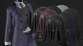 Substance Painter专属7款西服套装面料-布料-织物-皮革SPSM智能材质