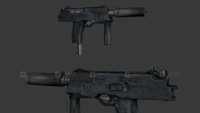消音冲锋枪3D模型-93 - Suppressed SMG 3D model-93