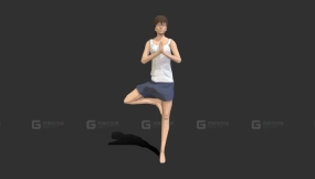 瑜伽树式 Yoga Tree Pose Exercise