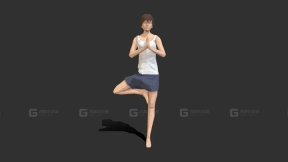 瑜伽树式 Yoga Tree Pose Exercise