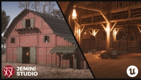 【UE】旧西部模块化谷仓（含内部结构）  Old West Modular Barn (With Interiors)