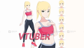 动漫虚拟主播女孩维多利亚  Anime Vtuber Girl Victoria