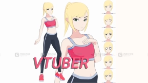 动漫虚拟主播女孩维多利亚  Anime Vtuber Girl Victoria