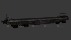平板车 - Wagon platforma 3D model-32