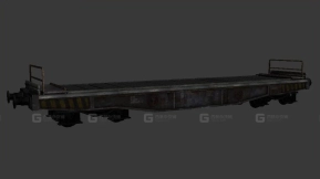 平板车 - Wagon platforma 3D model-32