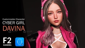 【UE】赛博朋克女孩角色戴维娜 F2 Cyber Girl Davina