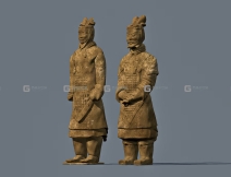 2款秦代秦始皇兵马俑模型