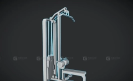 体育器材 高位下拉机 PBR游戏就绪 Sports - Lat Pulldown - PBR Game Ready
