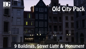 欧洲老式楼房建筑 Reallusion Props - Old City Pack