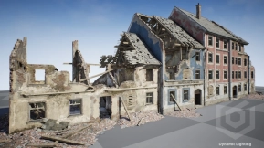 【UE】房屋模块化废墟  House Modular Ruins