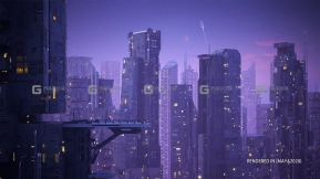 UE科幻赛博朋克未来派建筑 Scifi Cyberpunk Futuristic building Bundle