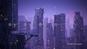 UE科幻赛博朋克未来派建筑 Scifi Cyberpunk Futuristic building Bundle