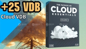 25组体积云预设 Patrick4D Cloud Essentials – Volume 1 VDBs