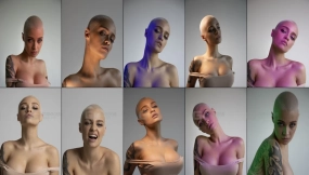 人物表情头部多角度临摹参考素材 Character expression head multi-angle copy reference materials