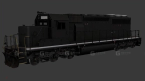 SD40-2 黑色 - SD40-2 Black 3D model-20
