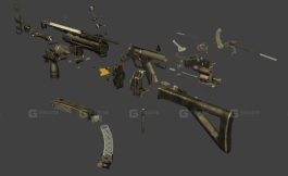 赫克勒-科赫MP5K个人防卫武器-Heckler & Koch MP5k PDW 3D model-22