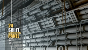 24+科幻建筑拼接面板模型vol.6 24 + scifi architecture - kitbash panels pack - vol 06
