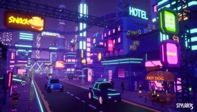 【UE】风格化赛博朋克城市  Stylized Lowpoly Cyberpunk City