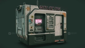 赛博朋克全息通讯亭 - Cyberpunk Holocom Booth