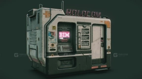 赛博朋克全息通讯亭 - Cyberpunk Holocom Booth