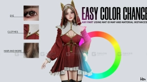 【UE】女祭司美少女角色人物模型 Priestess Girl
