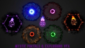 【UE】神秘传送门  爆炸视觉特效包  Mystic Portals   Explosions VFX Pack