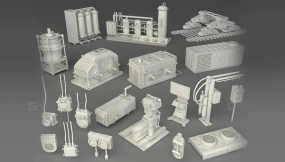 20个工厂机械道具 Factory Units 3 – 20 Pieces