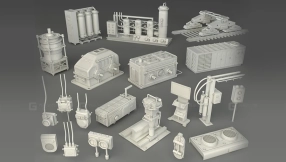 20个工厂机械道具 Factory Units 3 – 20 Pieces