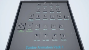 【UE】僵尸动画包1  Zombie Animation Pack 1