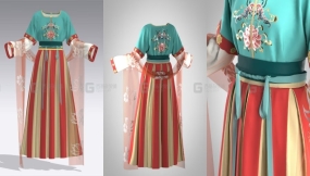 中国风古风汉服宋代礼服韶华惊梦服装模型