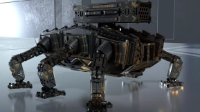 配备火箭发射器的照片级写实战争机甲  Photo Realistic War Mecha with Rocket Launcher