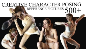 500张女性创意任务pose参考图片