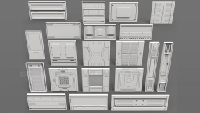 20+科幻机械面板合集2 Sci-Fi Panels Collection 2 - 20 Pieces