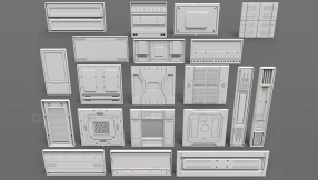 20+科幻机械面板合集2 Sci-Fi Panels Collection 2 - 20 Pieces