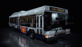 【KitBash3d】城市公交模型  City Bus 3D Model