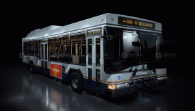【KitBash3d】城市公交模型  City Bus 3D Model