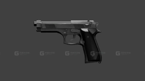 伯莱塔92FS不锈钢 - Beretta 92FS Inox 3D model-39