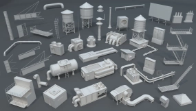 40+建筑屋顶设备合集2 Building Roof Collection - 2 - 40 pieces