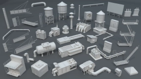 40+建筑屋顶设备合集2 Building Roof Collection - 2 - 40 pieces