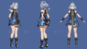 小挽昼素体衣装绝区零 Dracaene Sunbringer