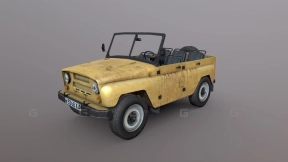 黄色敞篷款UAZ-469越野车 - UAZ-469 Yellow Cabrio