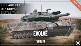 【UE5.3】可驾驶坦克：豹式主战坦克  Tank Drivable Leopard Battle Tank