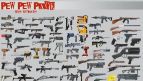 Pew Pew 武器包 1（80款枪械模型组合套装）  Pew Pew pack 1 (80 gun kitbash set)