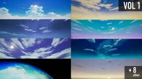 【UE】风格化卡通动漫天空盒V1