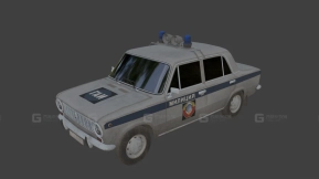 伏尔加2101（交警款） - VAZ 2101 GAI 3D model-46