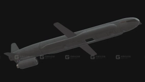 Kh-555 巡航导弹 (低多边形 FBX) Kh-555 cruise missile (Low-poly FBX)