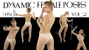 350+动态与静态女性姿势合集 第二卷 350 + DYNAMIC+ STATIC FEMALE POSES Vol_2