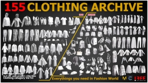 155套衣服夹克背包服装155 Jeff Clothing Archive